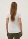 White maternity t-shirt with V-neck in stretchy cotton and modal_2