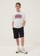 Black and white pure cotton printed boys&rsquo; co-ord set, oversized fit_0