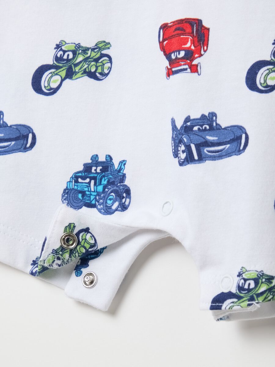Boys’ multicoloured onesies in 100% cotton with  Batwheels print_2
