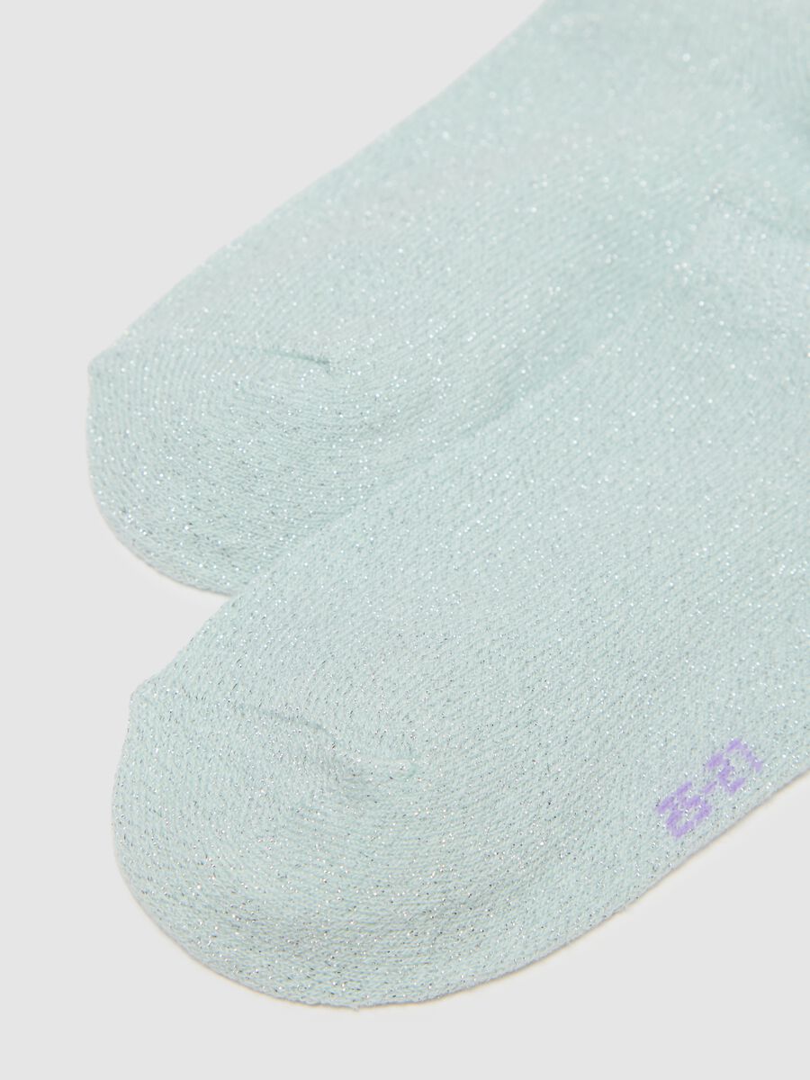 Girls' short multicolour cotton socks with bows_2