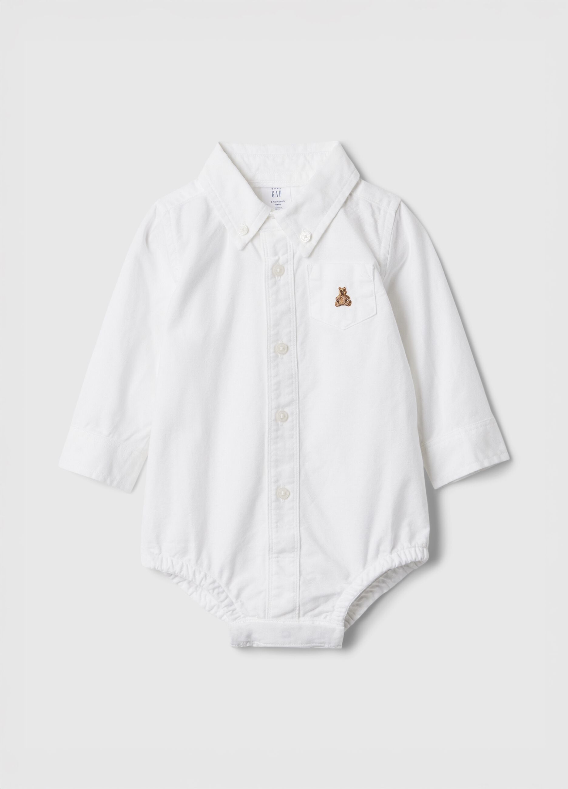 White Stretch Newborn Bodysuit