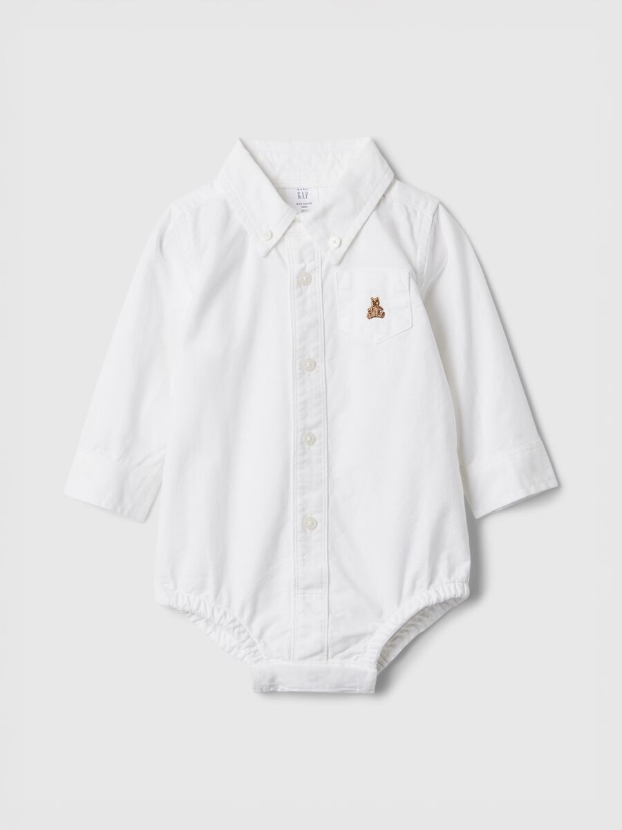 White Stretch Newborn Bodysuit_0