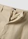 Pantaloni cargo beige in misto lino e cotone regular fit_1