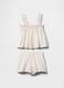 White summer outfit for girls with colourful embroidery_2