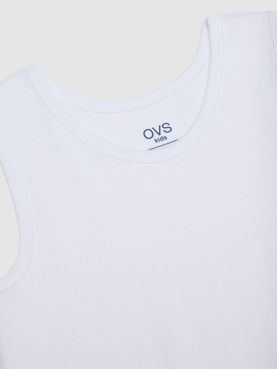 Bipack canottiere in puro cotone multicolor da bambino regular fit_3