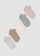 Pack of five multicolour socks in organic cotton blend_0