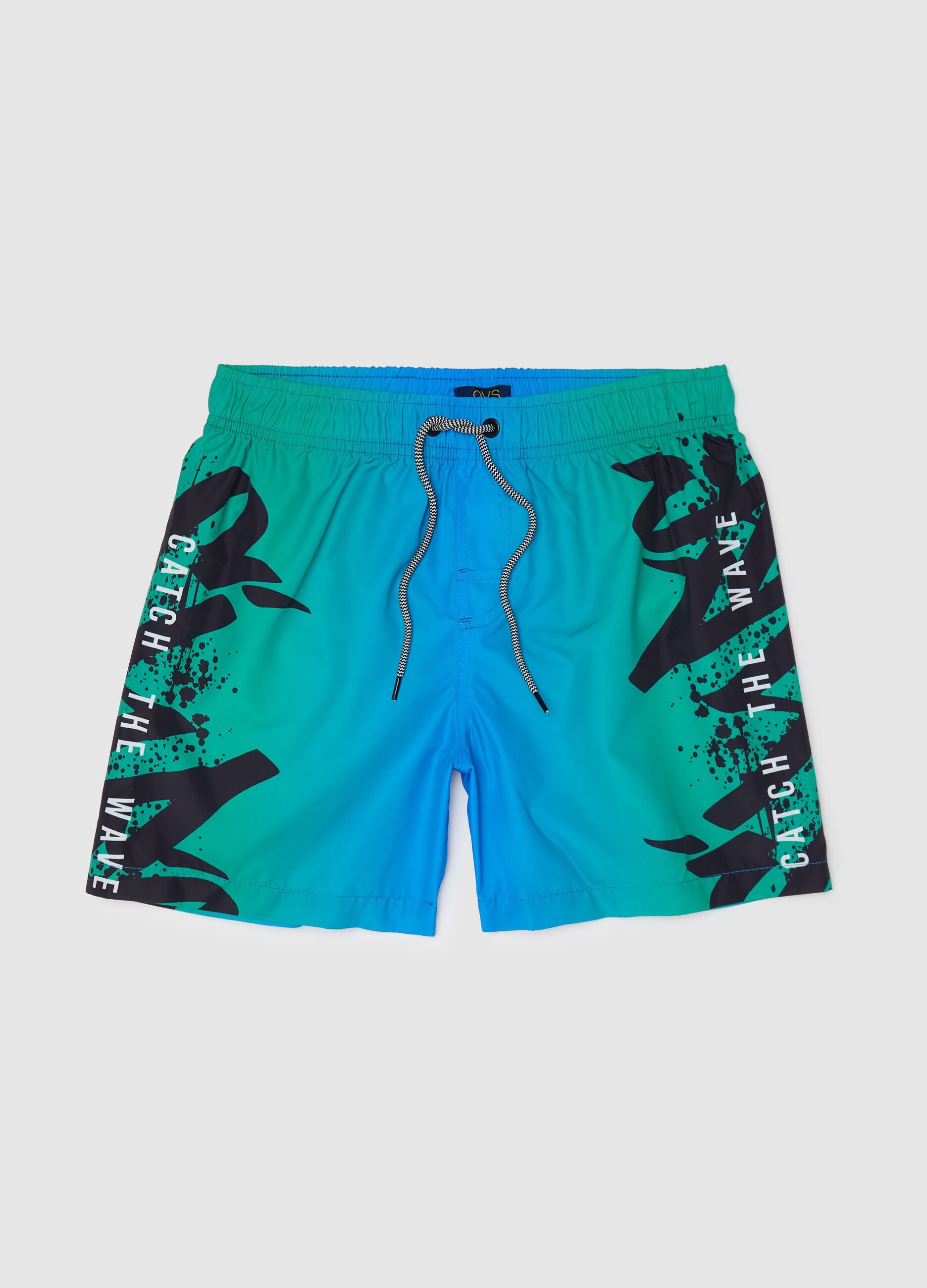 Boxer da bambino in tessuto multicolor regular fit con coulisse
