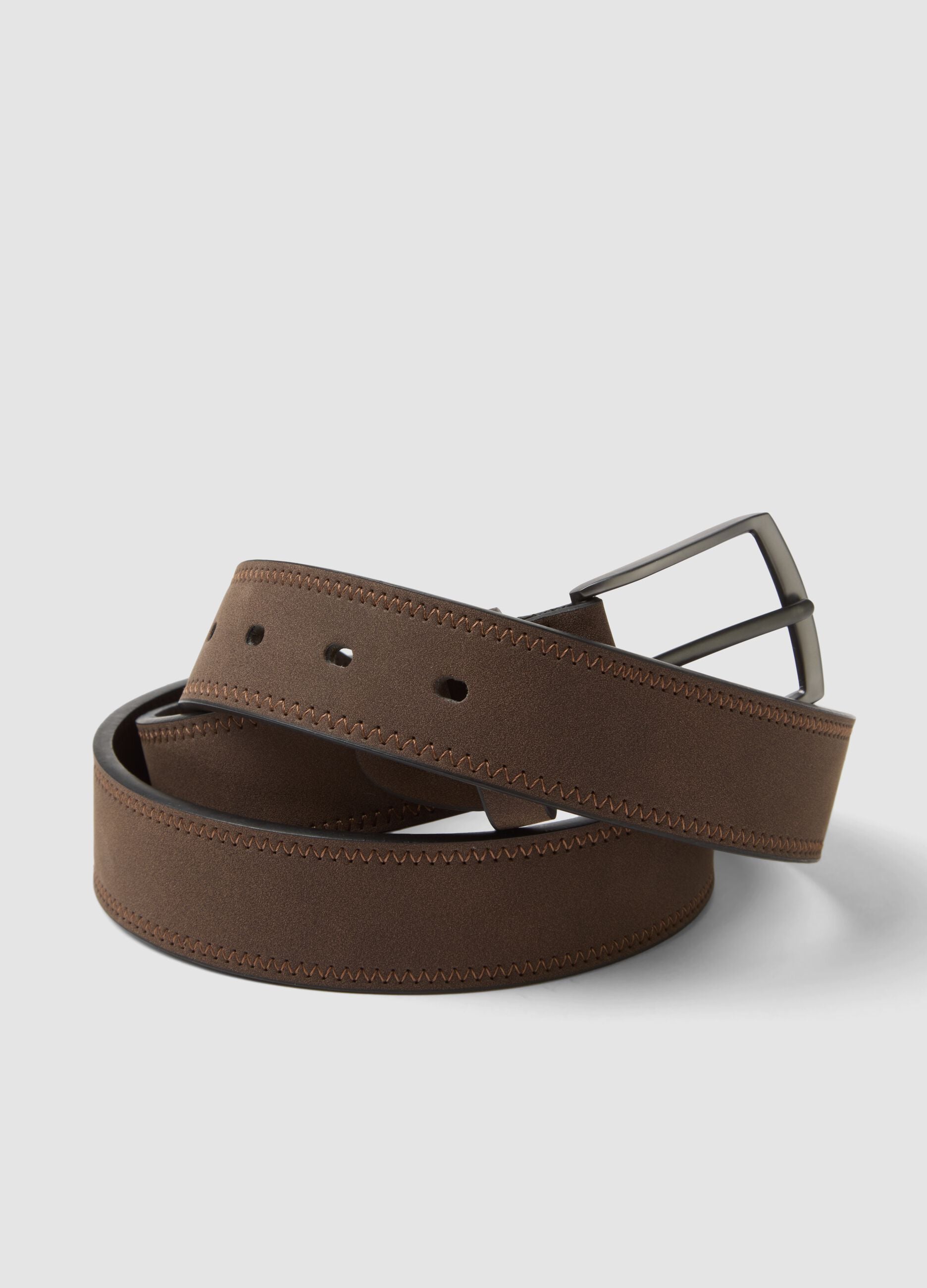 Brown belt with pin buckle
