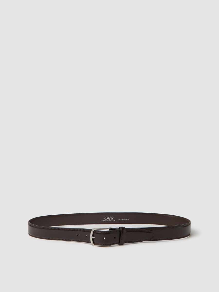 Brown belt with square buckle_0