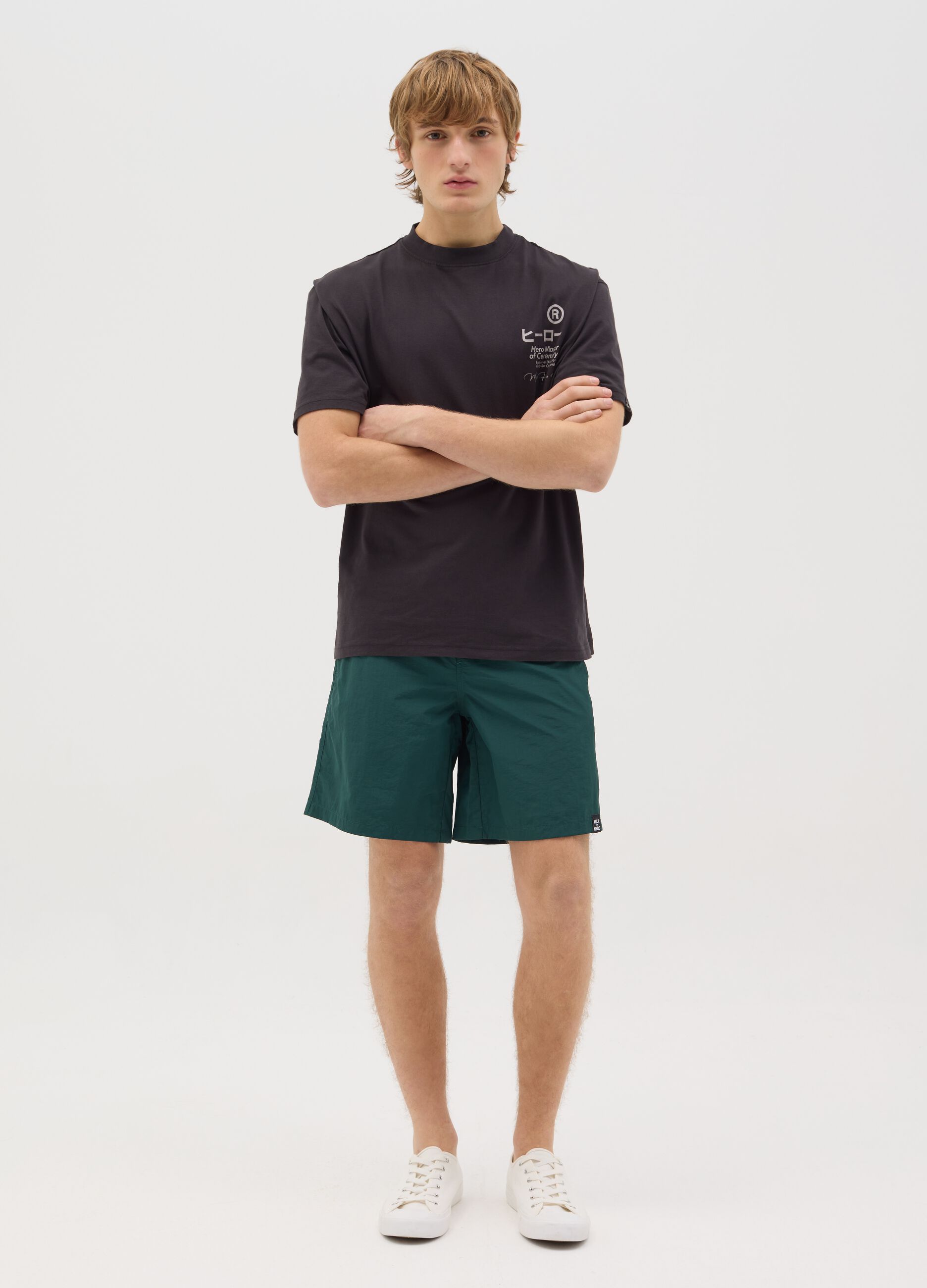 Green MILK+HERO Swim Shorts