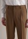 Brown slim fit elegant trousers with elastic waistband_3