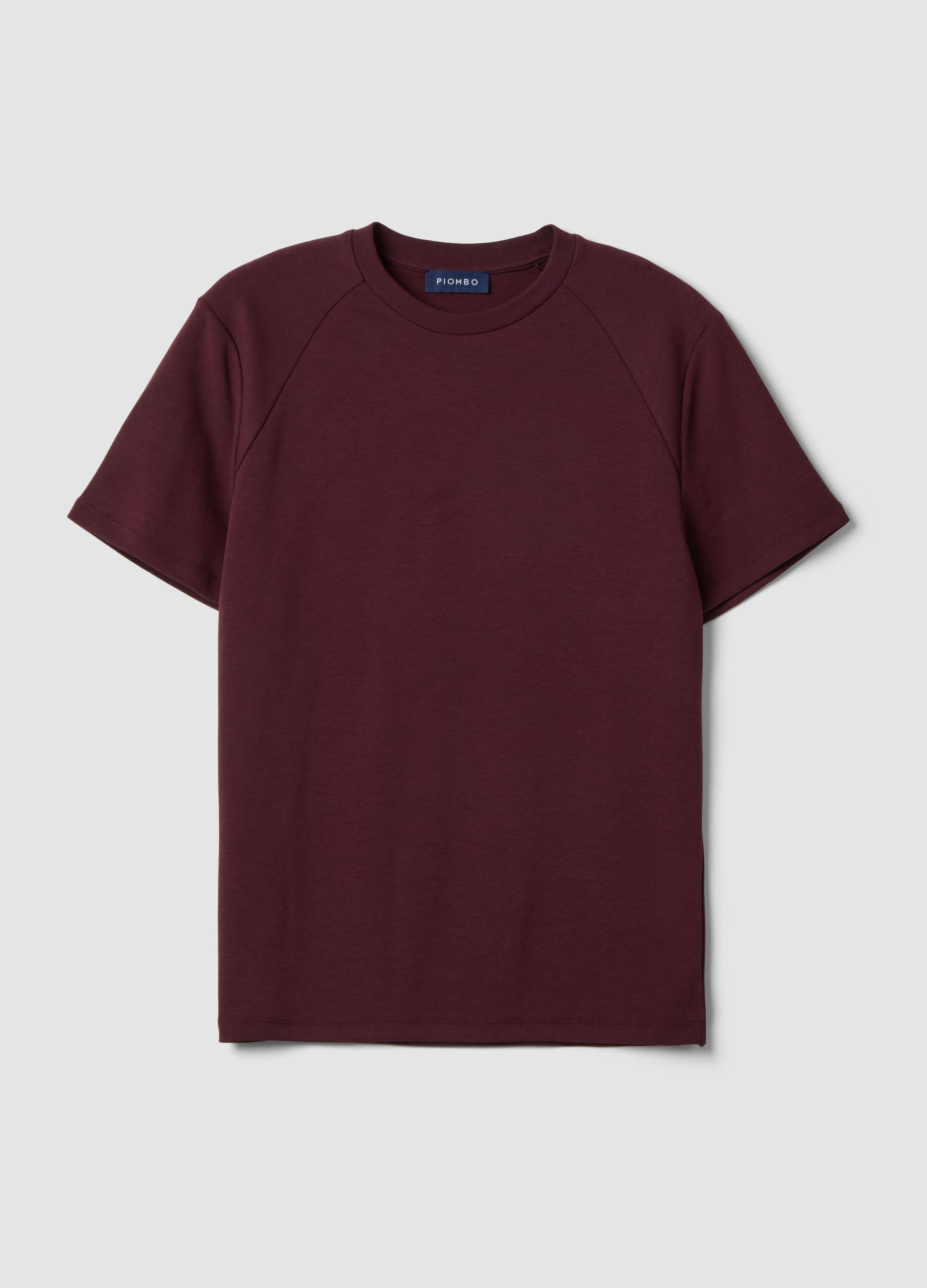 T-shirt rossa in misto cotone traspirante e ad asciugatura rapida