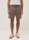 Grey cotton-blend shorts with drawstring, regular fit_1
