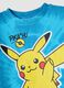 T-shirt in puro cotone azzurra da bambino regular fit con Pikachu_2