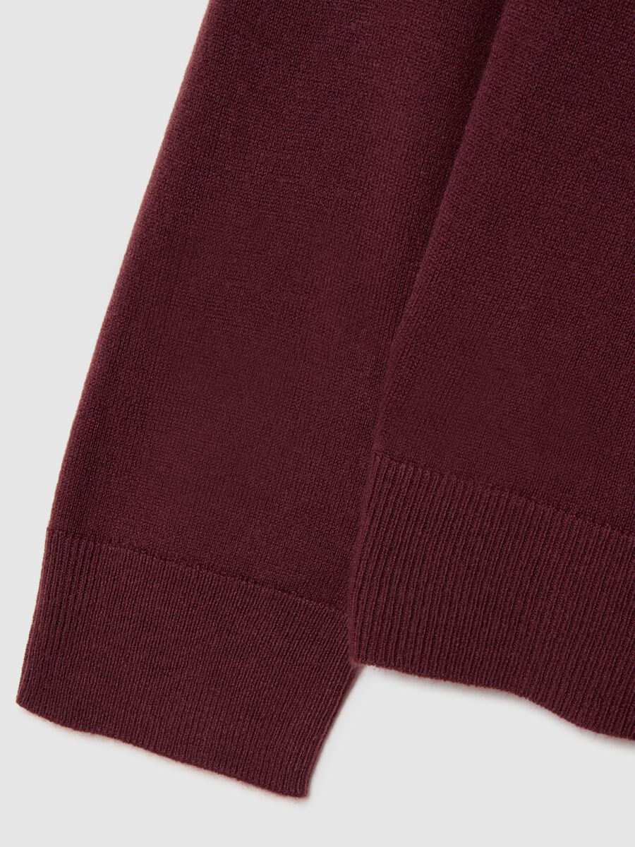 Maglia a girocollo rosso regular fit_5
