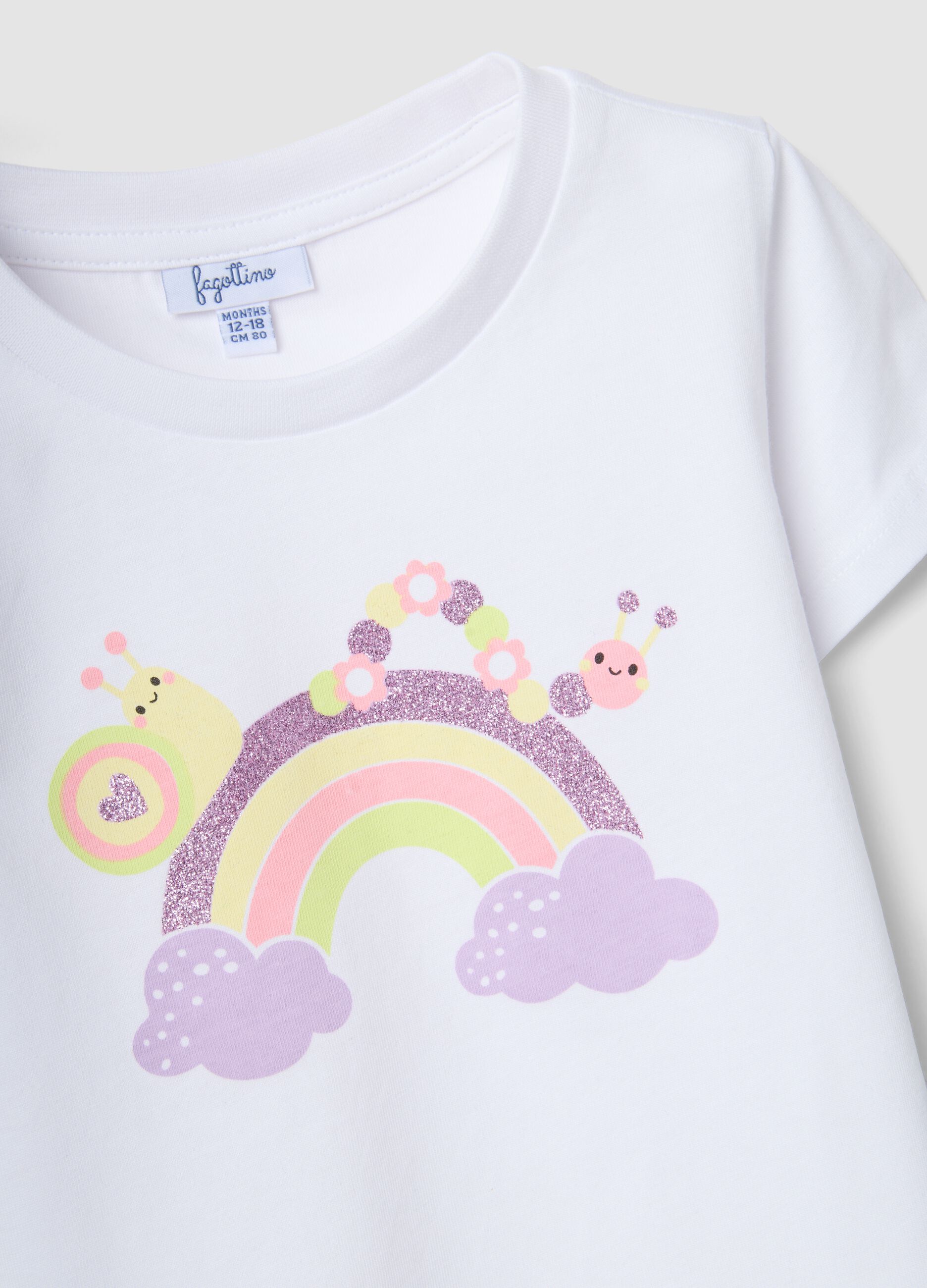 2-pack pure cotton multicolour T-shirts for baby girl