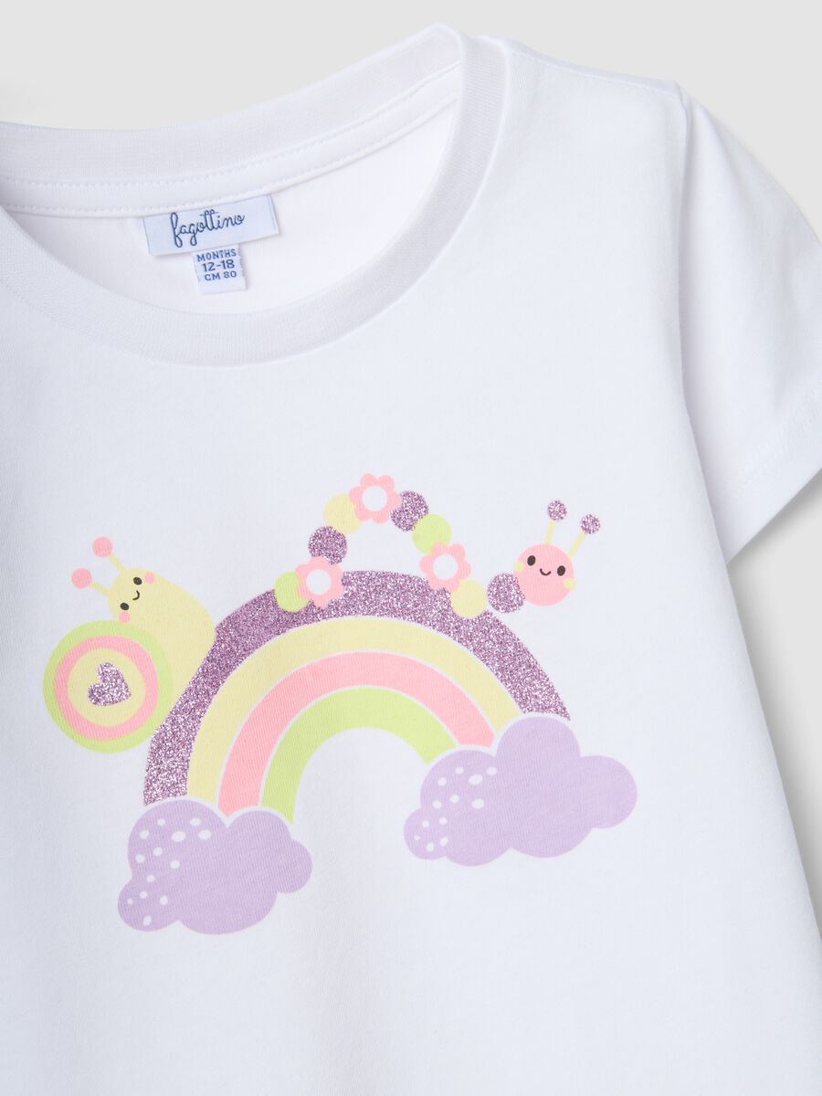 Bipack di t-shirt in puro cotone multicolor per bimba_3