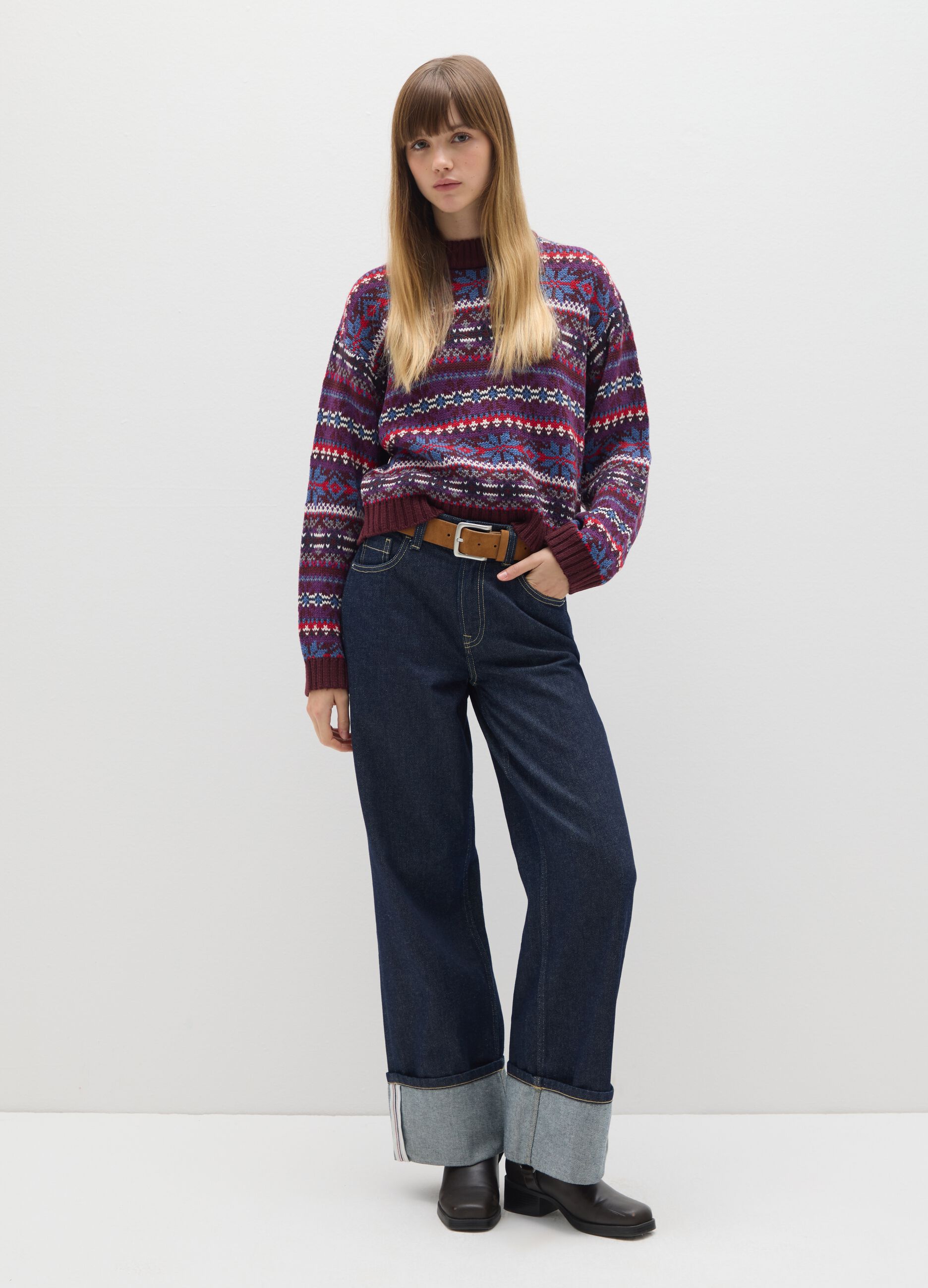 Maglione multicolor regular fit