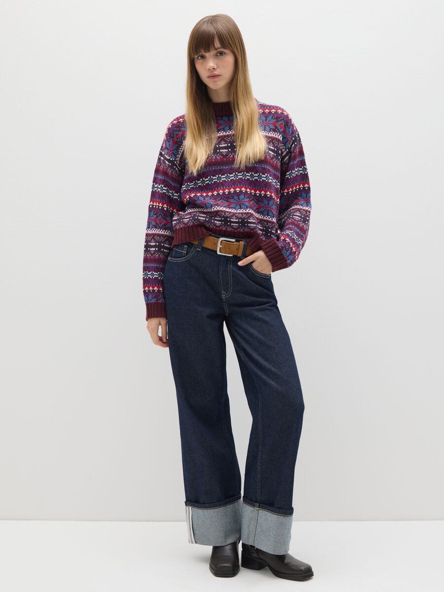 Multicolour round neck jumper_1