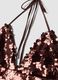 Brown sequin stretch-fabric top_1