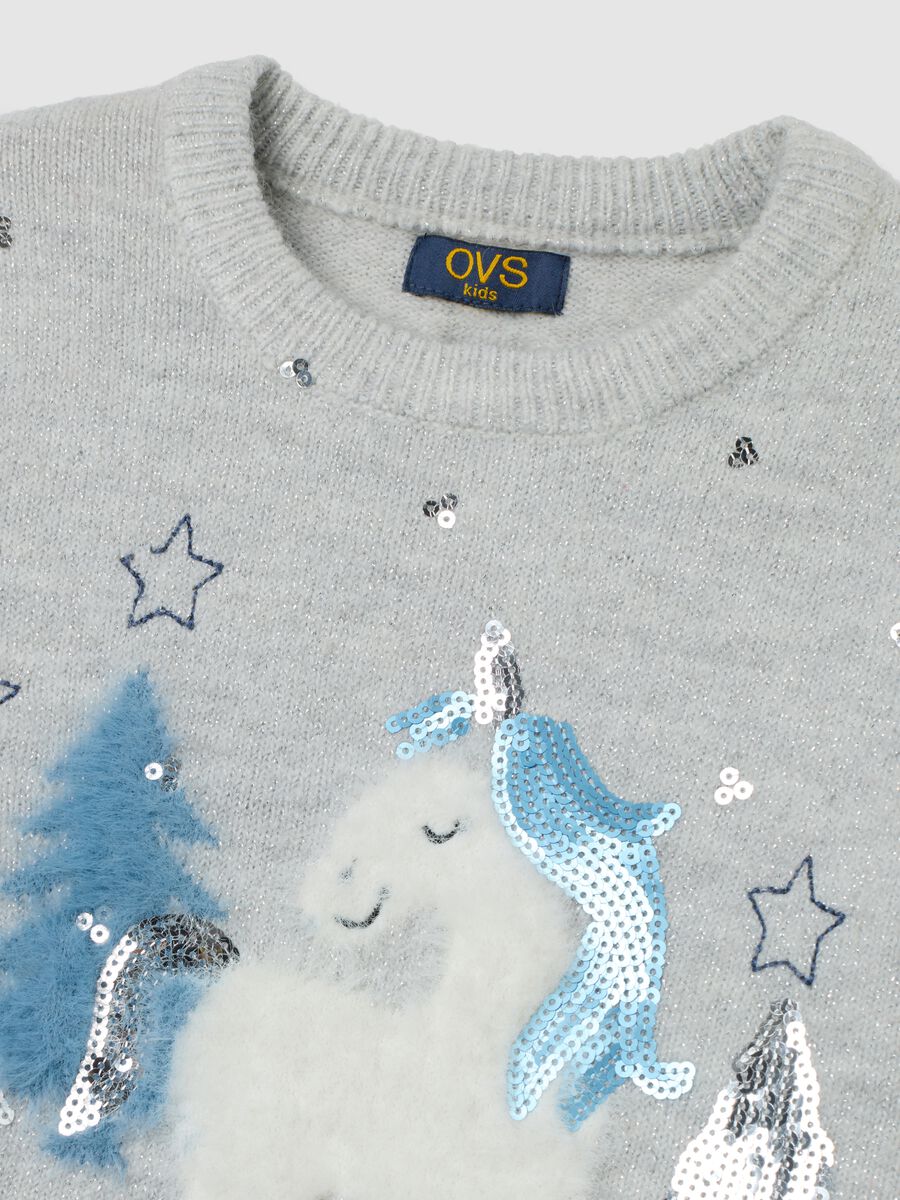 Grey Jumper with Christmas Decorations_2