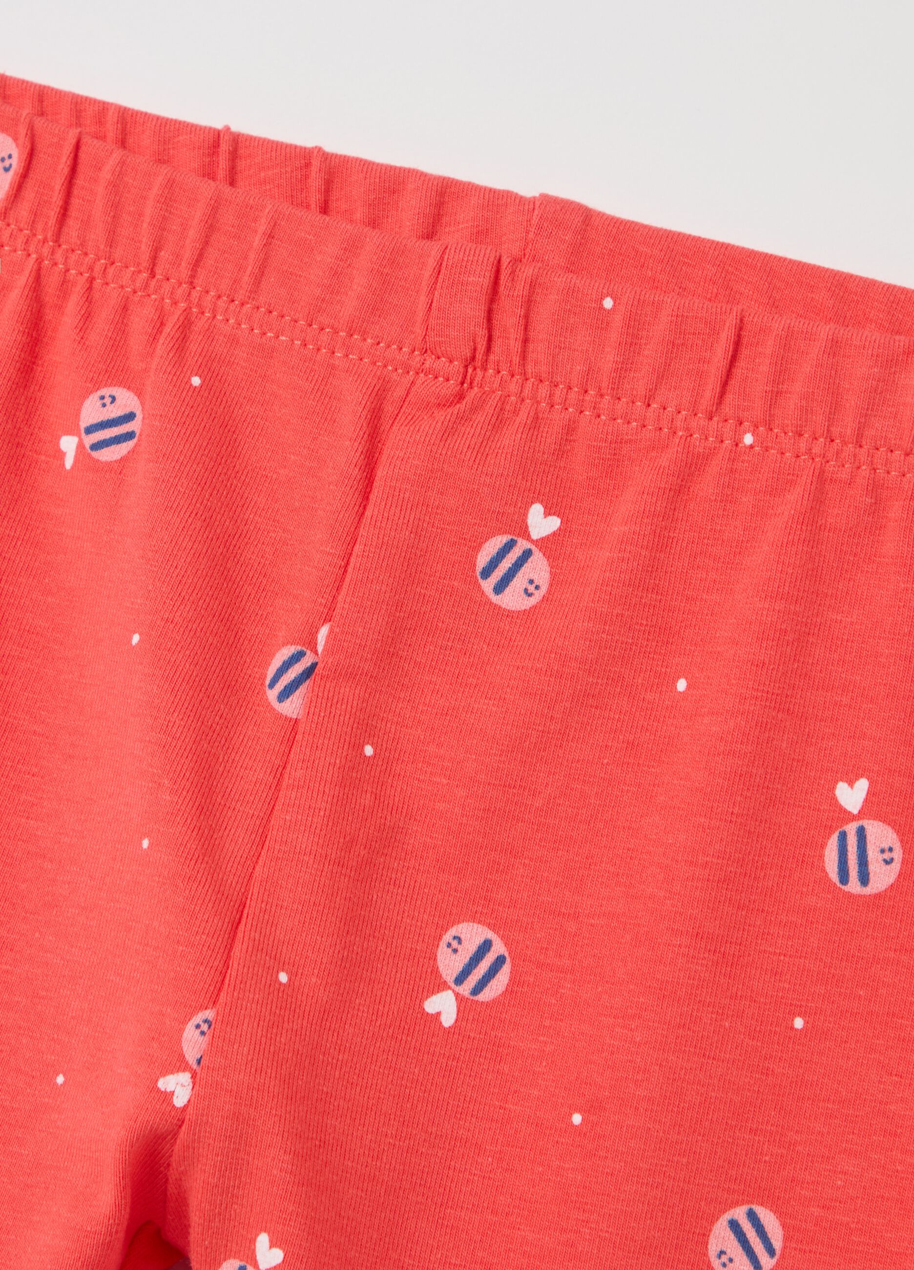 Three-quarter leggings with print