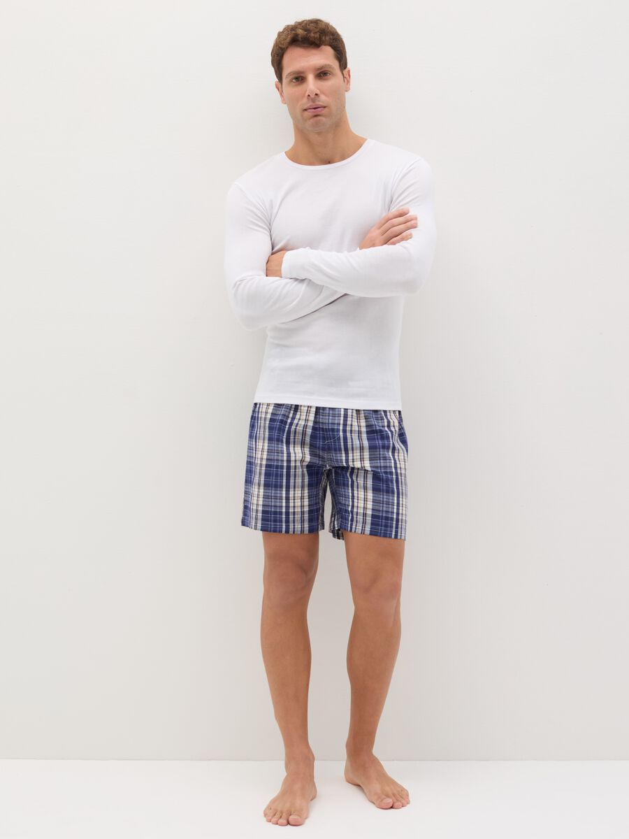 Pyjama shorts in patterned cotton_0