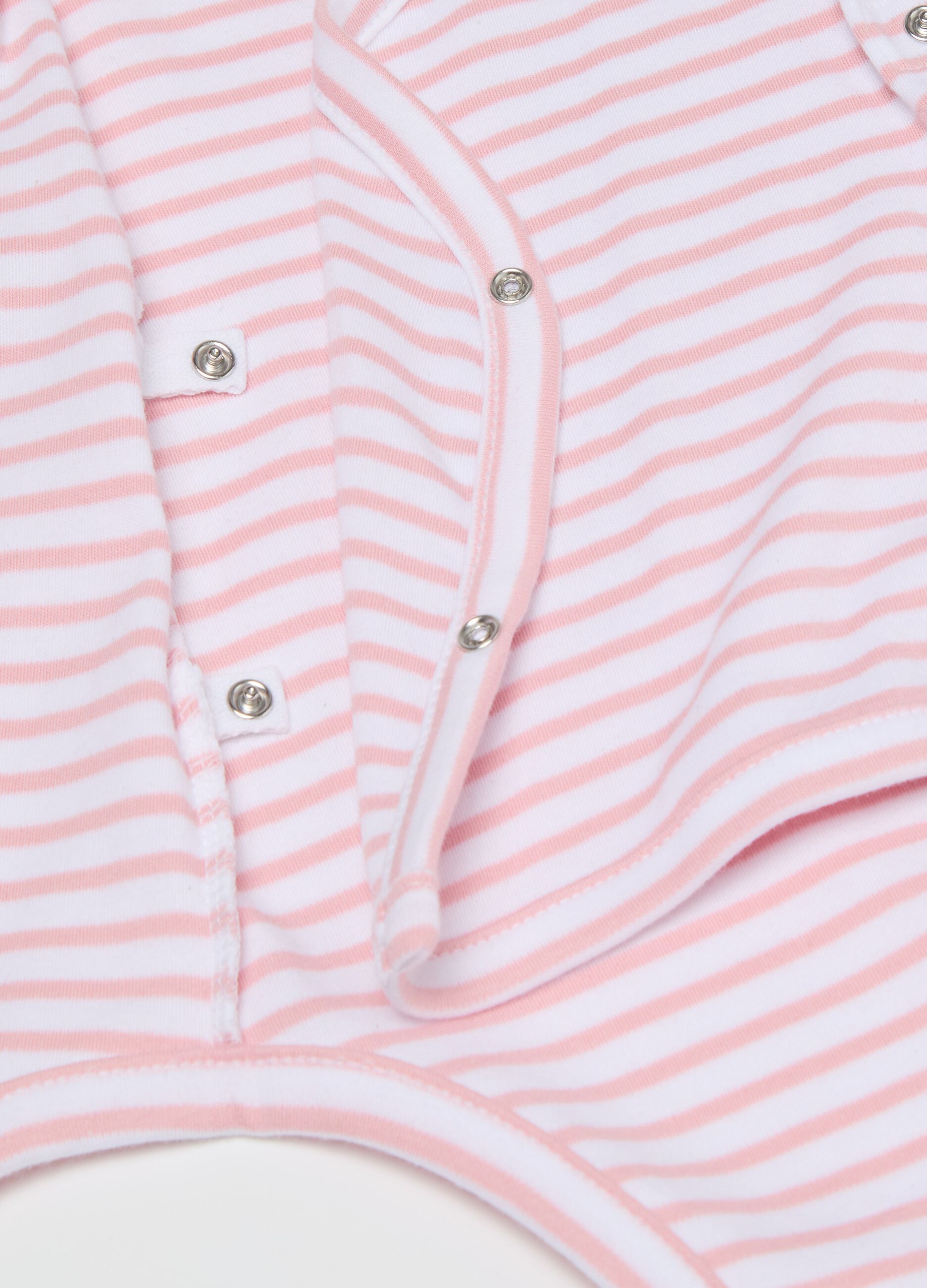 Two-pack bodysuits in organic cotton with V neck