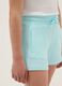Light blue pure organic cotton girls&rsquo; shorts with elasticated waist_2
