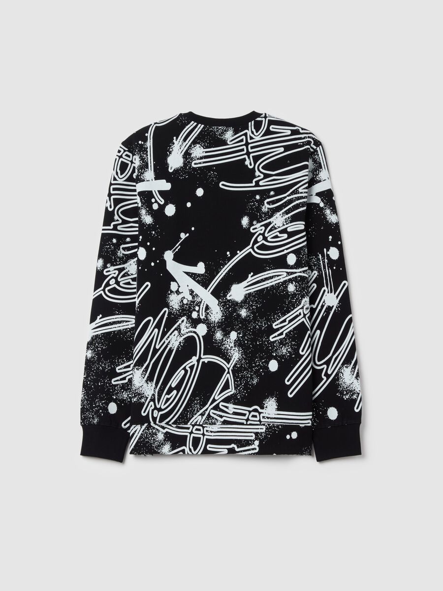 French terry sweatshirt with graffiti print_4