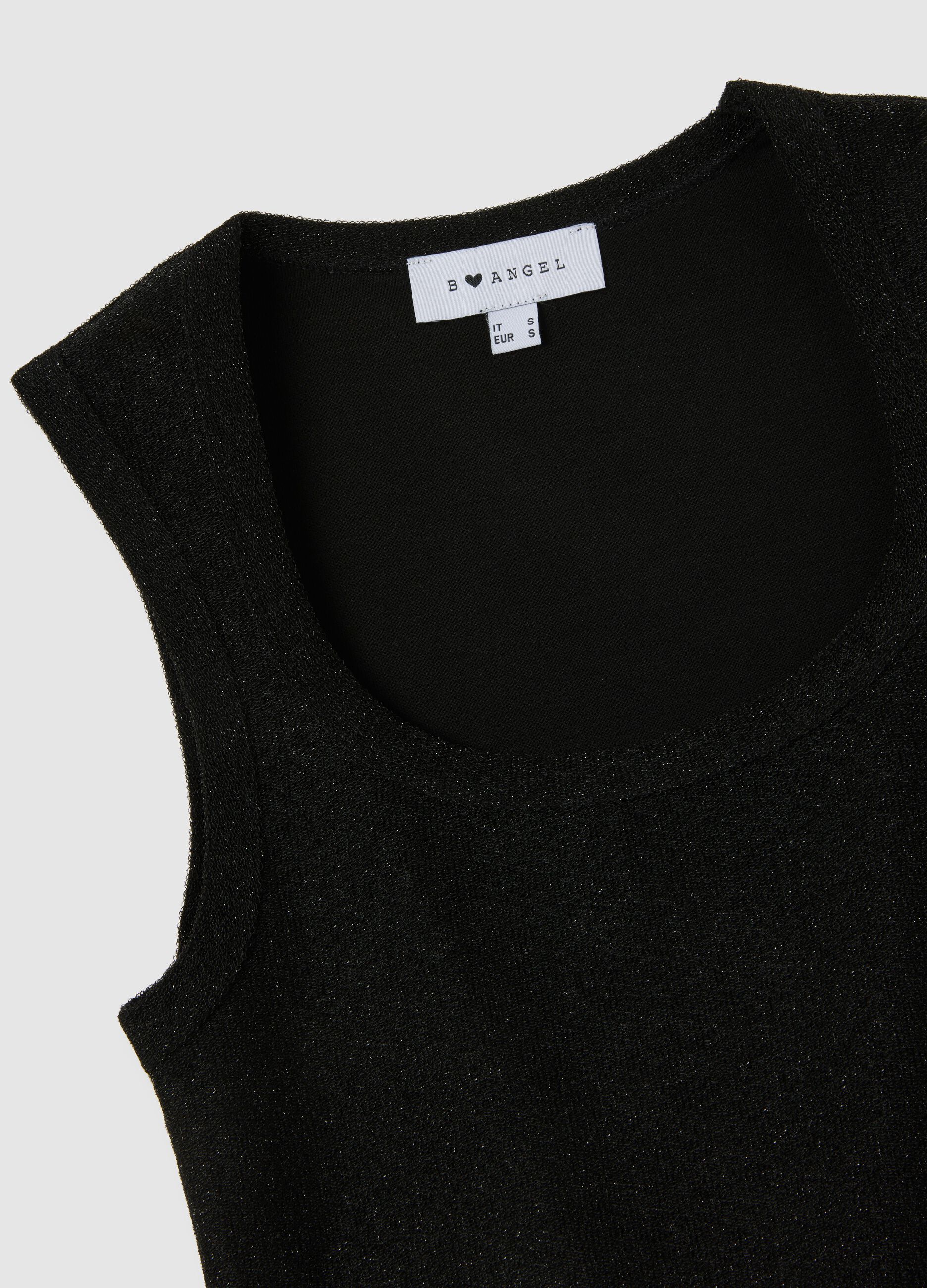 Women's Black Stretch Blend Top