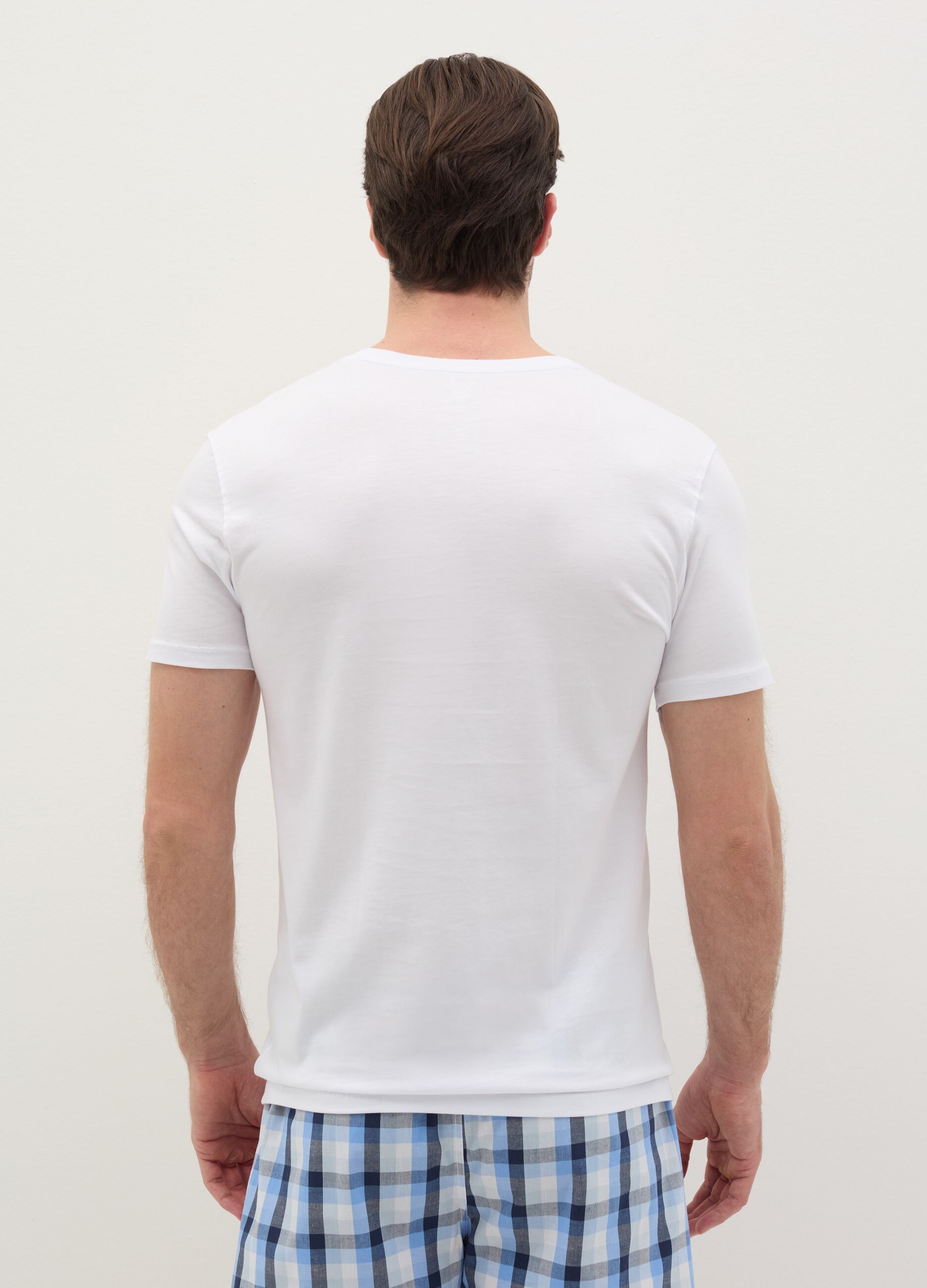 Two-pack Supima cotton undershirts with V neck
