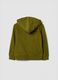 Green organic cotton hooded sweatshirt for boys, regular fit_1