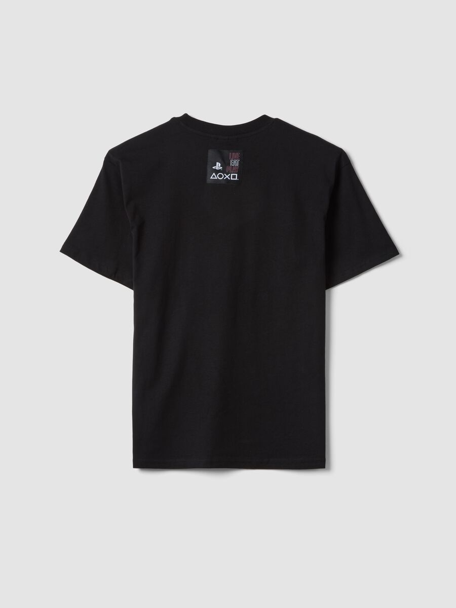 Boys&rsquo; black PlayStation logo T-shirt in 100% cotton, relaxed fit_4