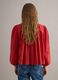 Red short-sleeved shirt in pure cotton_3