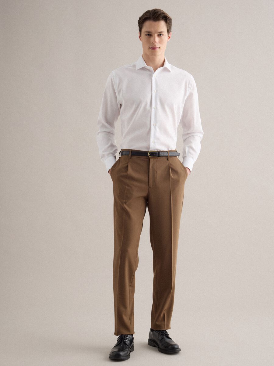 White pure cotton regular fit shirt_1