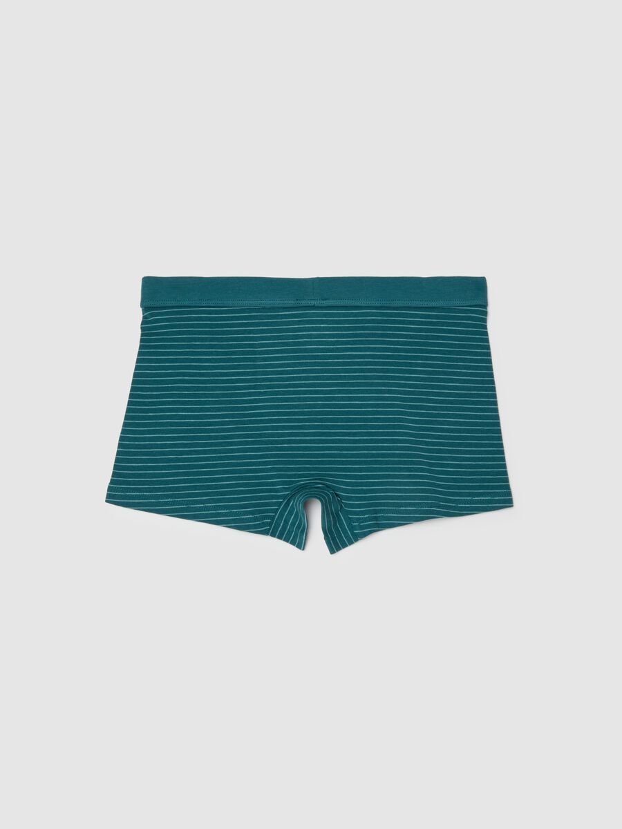 Boys' green stretch cotton boxer shorts_1