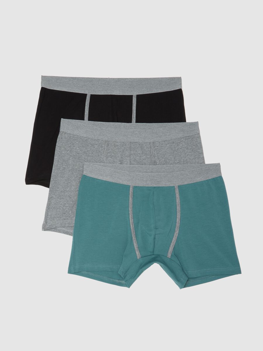 Tripack boxer in cotone elasticizzato multicolor regular fit_4