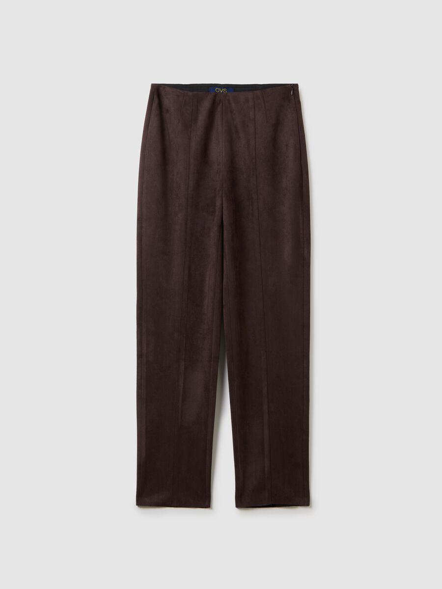 Brown Slim Fit Leggings_4