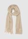 Beige scarf with fringes_0