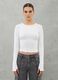 Crop Long-sleeved T-shirt White_2
