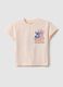 Girl's pink stretch cotton regular fit t-shirt with print_0