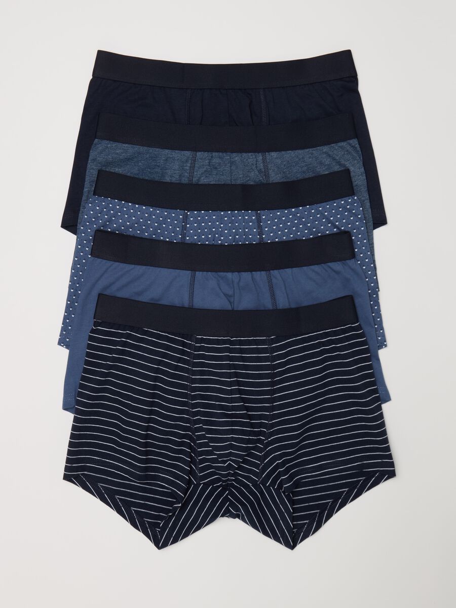 Five-pack boxer shorts in organic cotton with striped pattern_4