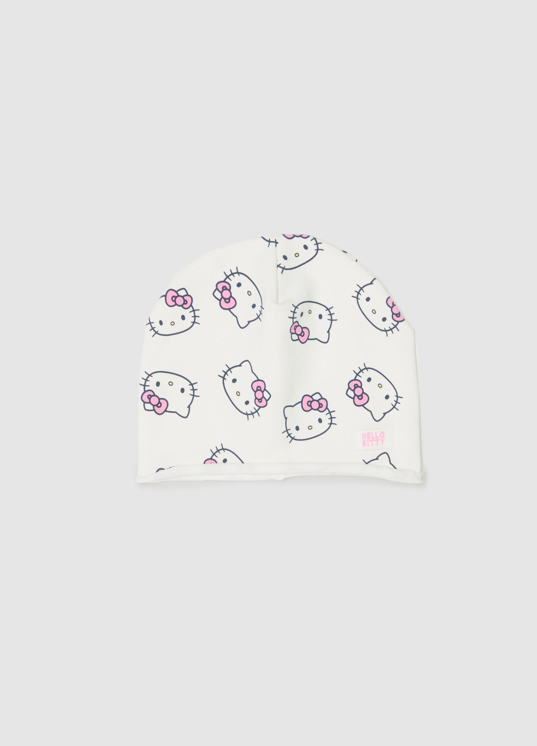 Berretto in French Terry con stampa Hello Kitty
