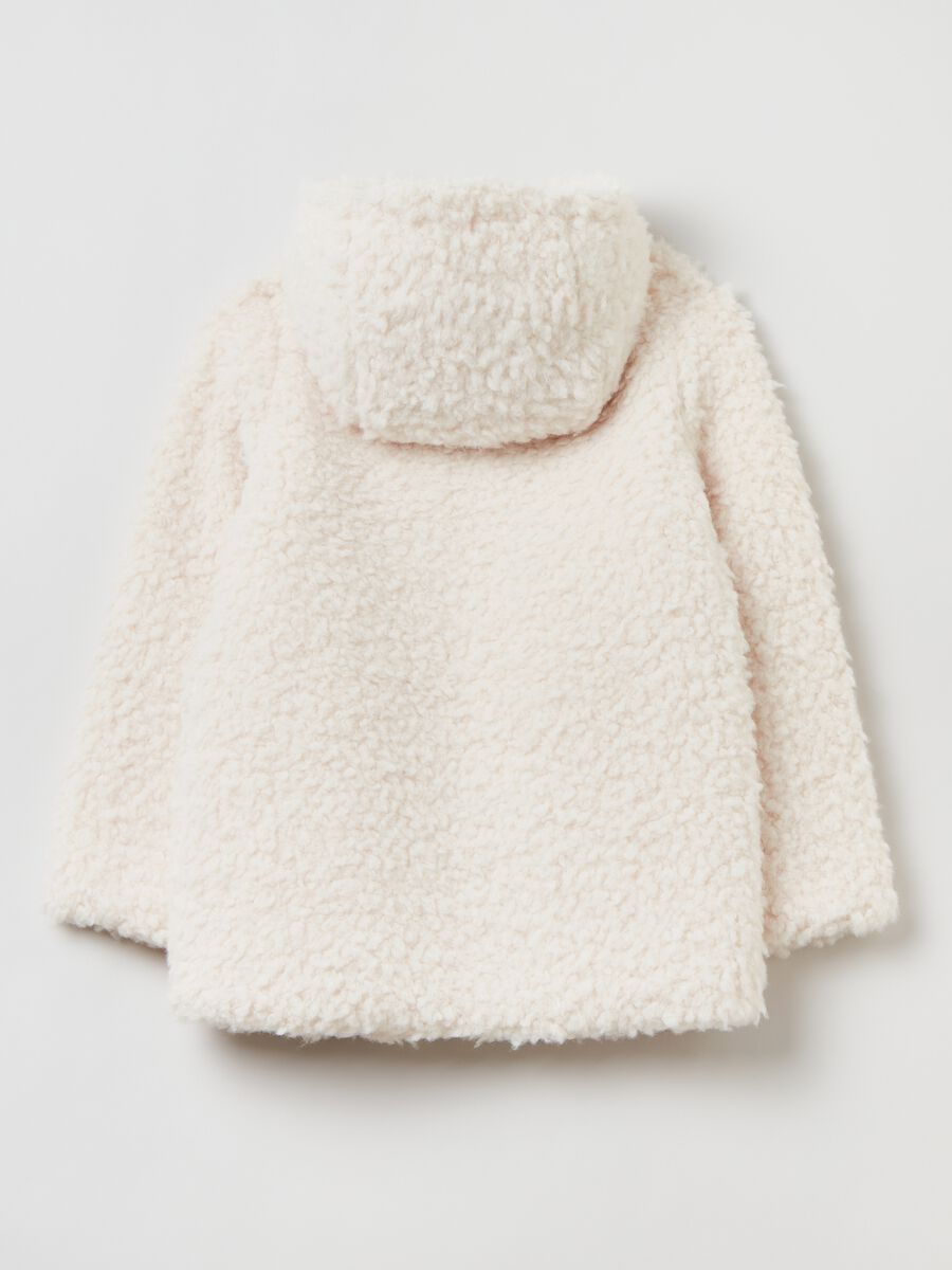 Cappottino in teddy con cappuccio_1
