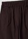 Dark brown regular-fit stretch viscose trousers_1