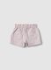 Girl's regular fit multicoloured striped pure cotton shorts_1