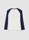 White pure cotton T-shirt with college print, relaxed fit_1