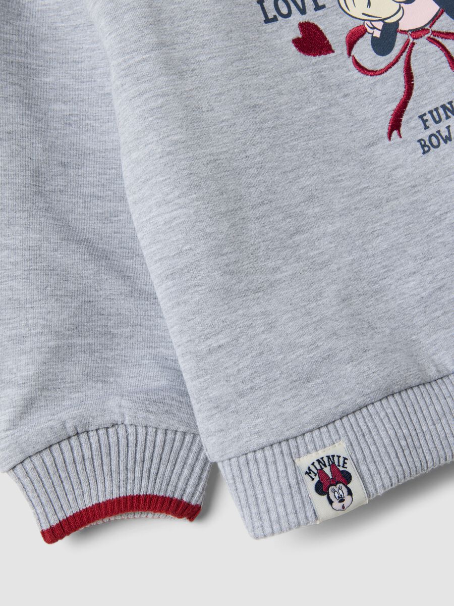 Completo grigio in cotone organico e viscosa elasticizzata e stampa Minnie_2