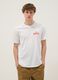White printed T-shirt in pure cotton, regular fit_0